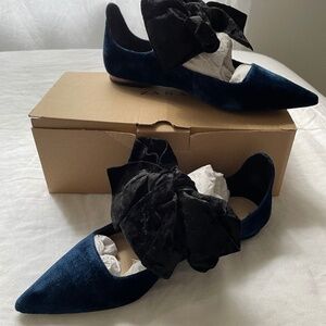 Zara velvet flats